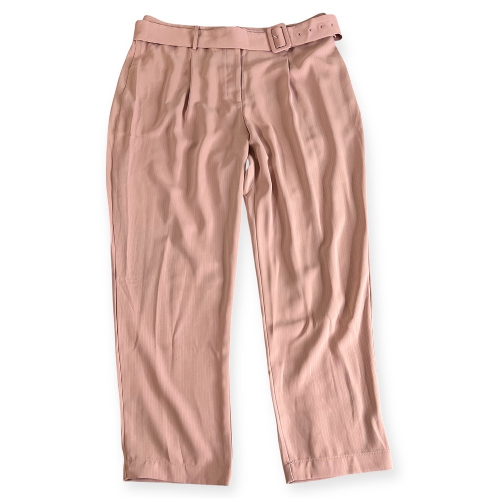 Fashion Nova Sz 1x Dress Pants Belted High Rise Women’s Pink NWT